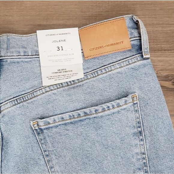 Citizens Of Humanity Jolene High Rise Vintage Slim In Bluejay Size 31 NWT - Picture 8 of 10